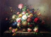 unknow artist Floral, beautiful classical still life of flowers.067 France oil painting artist
